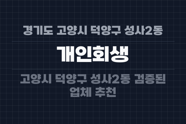 경기도 고양시 덕양구 성사2동 개인회생