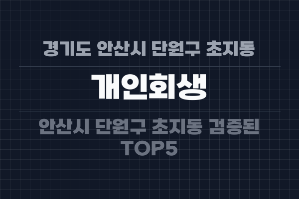 경기도 안산시 단원구 초지동 개인회생