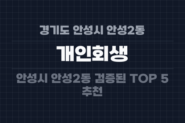 경기도 안성시 안성2동 개인회생