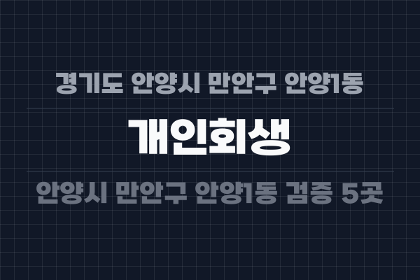 경기도 안양시 만안구 안양1동 개인회생