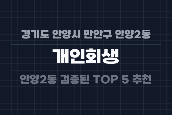 경기도 안양시 만안구 안양2동 개인회생