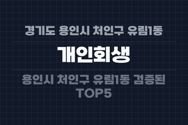 경기도 용인시 처인구 유림1동 개인회생