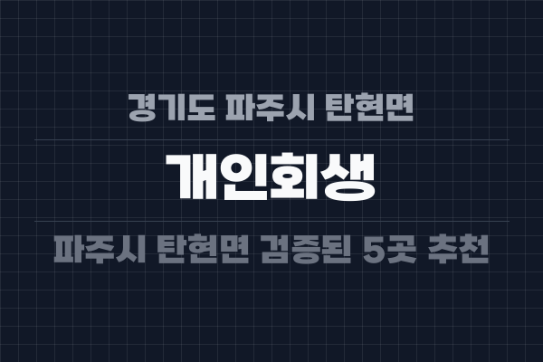 경기도 파주시 탄현면 개인회생