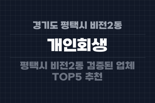 경기도 평택시 비전2동 개인회생