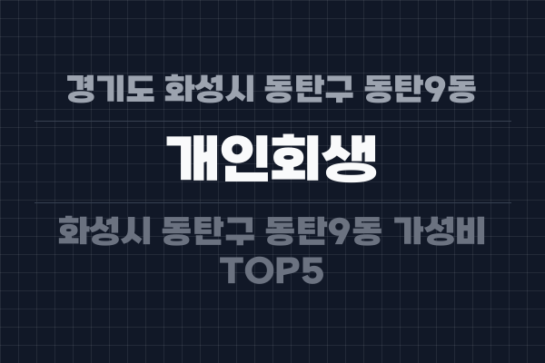 경기도 화성시 동탄구 동탄9동 개인회생