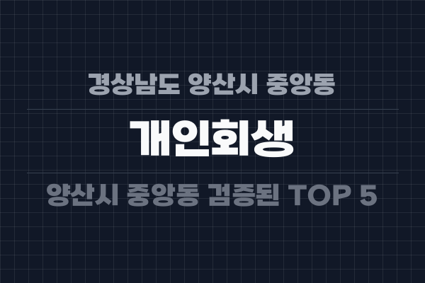 경상남도 양산시 중앙동 개인회생