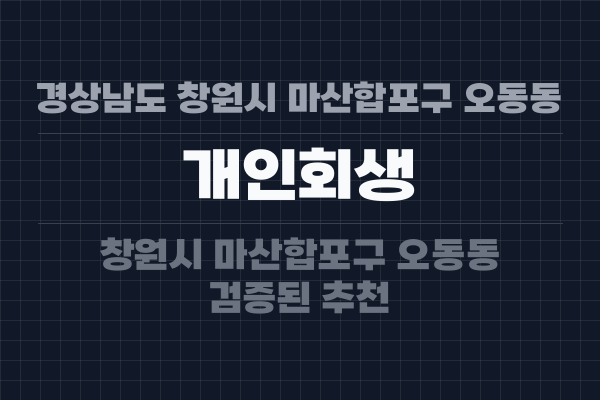 경상남도 창원시 마산합포구 오동동 개인회생