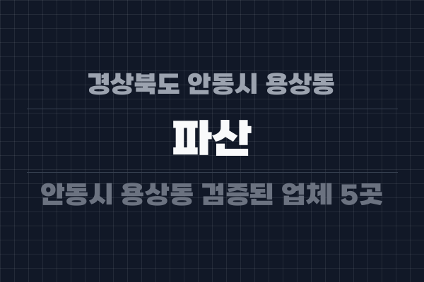 경상북도 안동시 용상동 파산