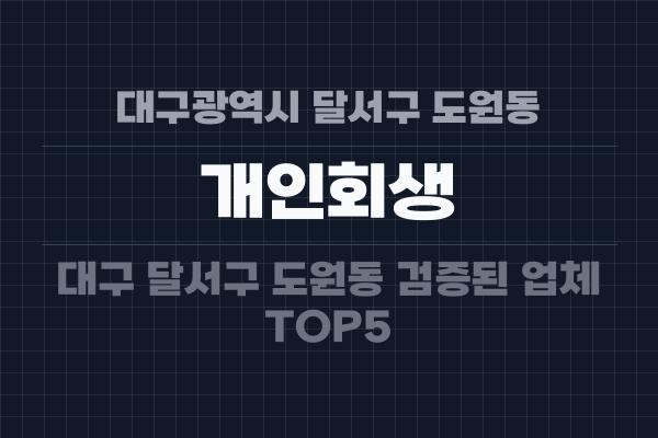 대구광역시 달서구 도원동 개인회생