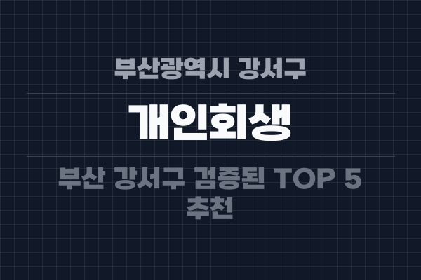 부산광역시 강서구 개인회생