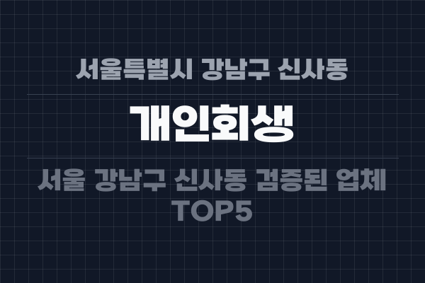 서울특별시 강남구 신사동 개인회생