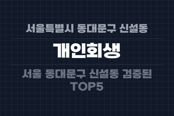 서울특별시 동대문구 신설동 개인회생