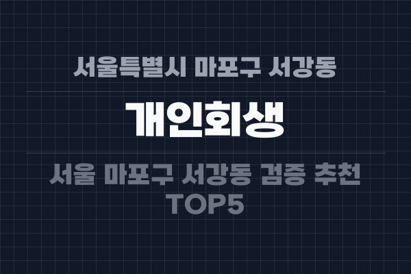 서울특별시 마포구 서강동 개인회생