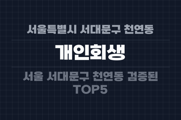 서울특별시 서대문구 천연동 개인회생