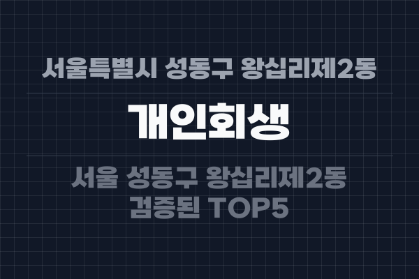 서울특별시 성동구 왕십리제2동 개인회생