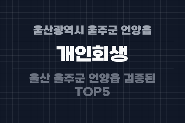 울산광역시 울주군 언양읍 개인회생