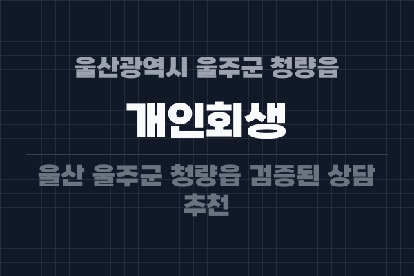 울산광역시 울주군 청량읍 개인회생