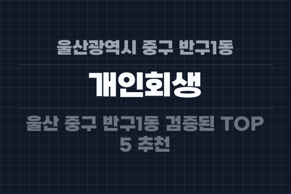 울산광역시 중구 반구1동 개인회생