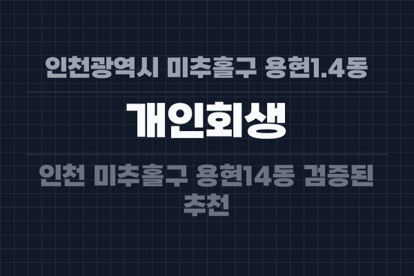 인천광역시 미추홀구 용현1.4동 개인회생