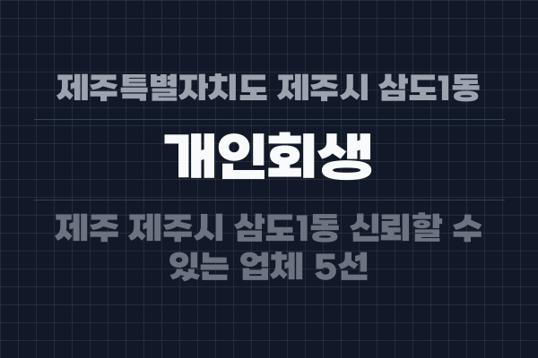 제주특별자치도 제주시 삼도1동 개인회생