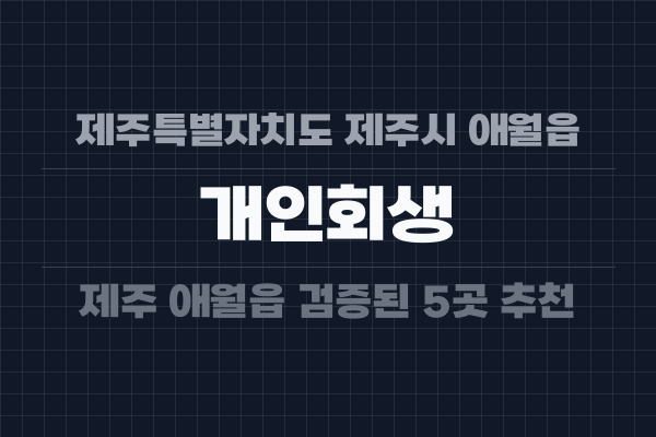 제주특별자치도 제주시 애월읍 개인회생