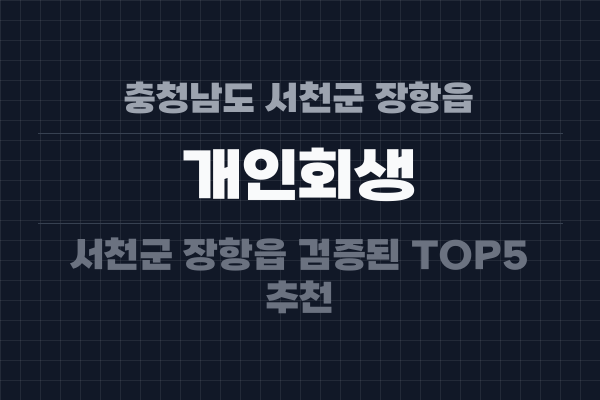 충청남도 서천군 장항읍 개인회생