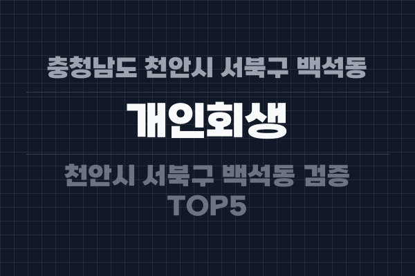 충청남도 천안시 서북구 백석동 개인회생