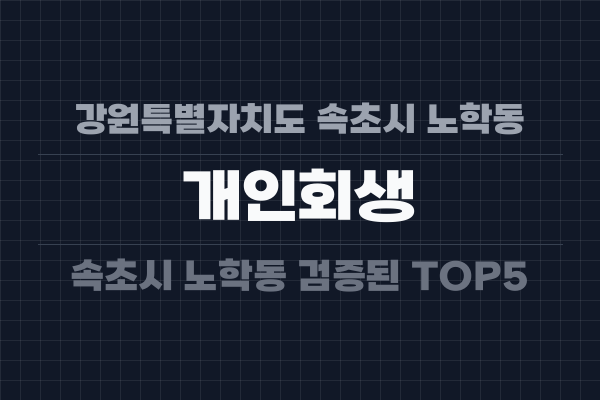 강원특별자치도 속초시 노학동 개인회생