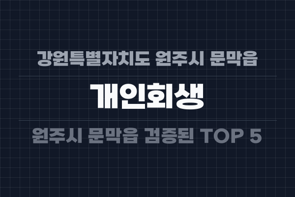 강원특별자치도 원주시 문막읍 개인회생