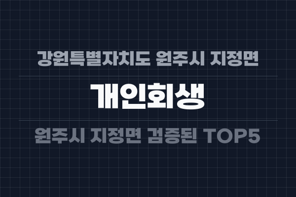 강원특별자치도 원주시 지정면 개인회생