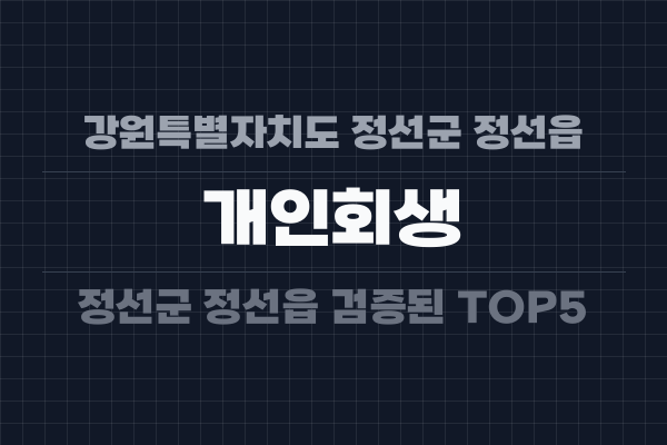 강원특별자치도 정선군 정선읍 개인회생