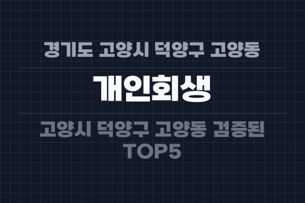경기도 고양시 덕양구 고양동 개인회생