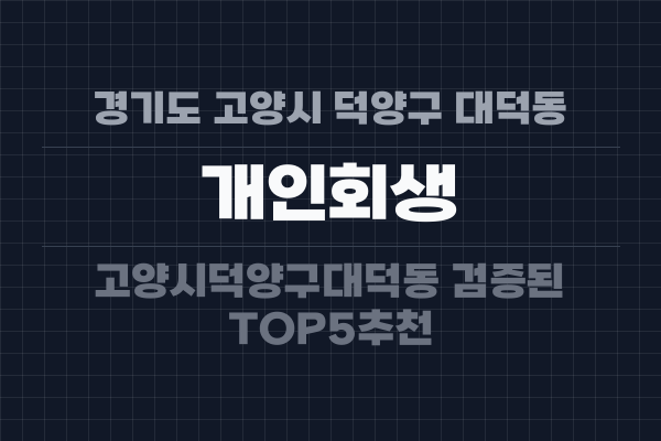 경기도 고양시 덕양구 대덕동 개인회생