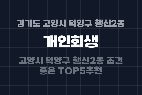 경기도 고양시 덕양구 행신2동 개인회생
