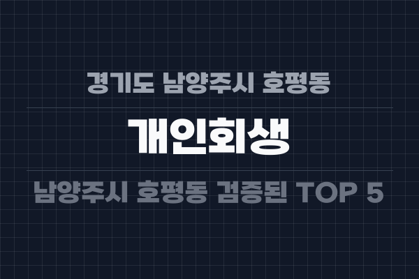 경기도 남양주시 호평동 개인회생
