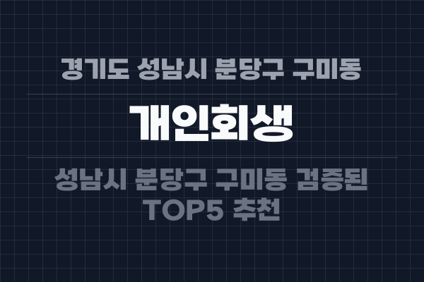 경기도 성남시 분당구 구미동 개인회생