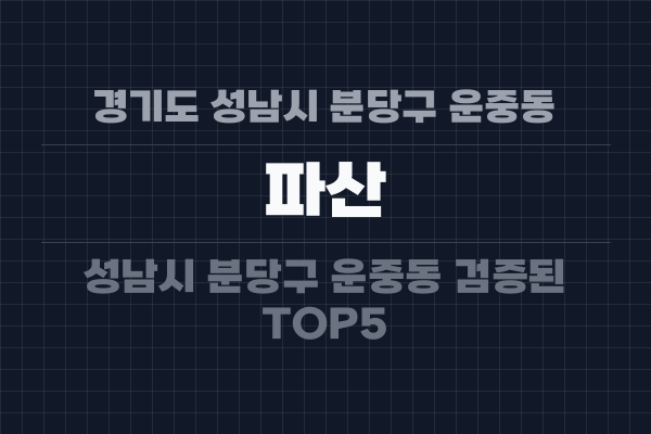 경기도 성남시 분당구 운중동 파산