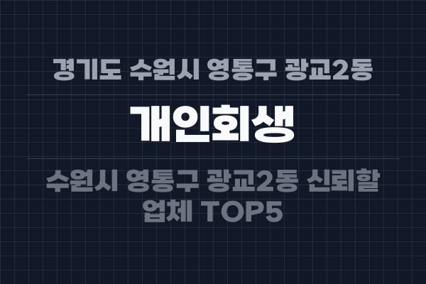 경기도 수원시 영통구 광교2동 개인회생