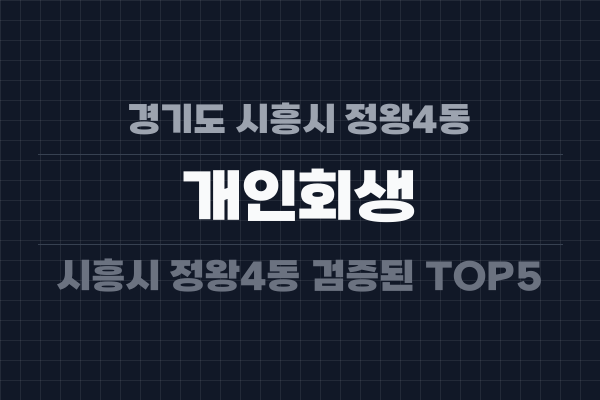 경기도 시흥시 정왕4동 개인회생