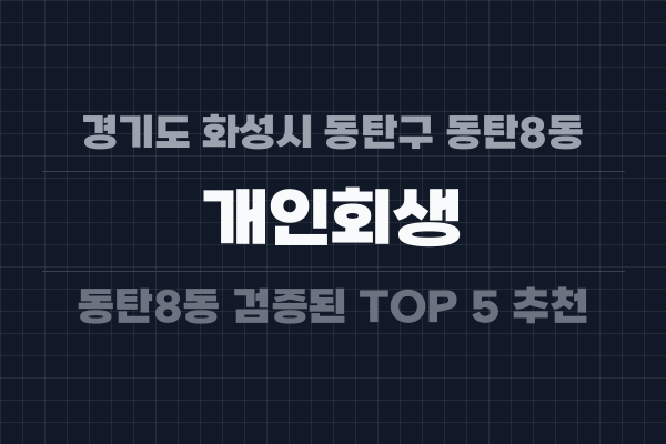 경기도 화성시 동탄구 동탄8동 개인회생