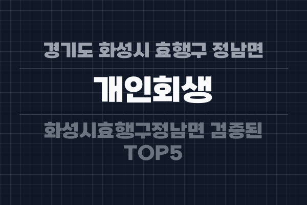 경기도 화성시 효행구 정남면 개인회생
