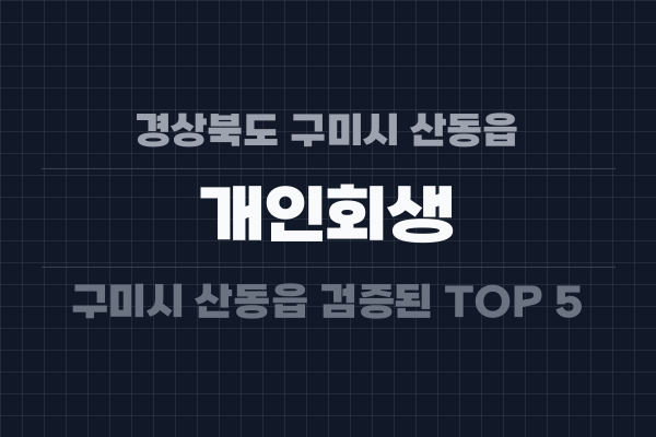 경상북도 구미시 산동읍 개인회생