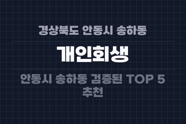 경상북도 안동시 송하동 개인회생