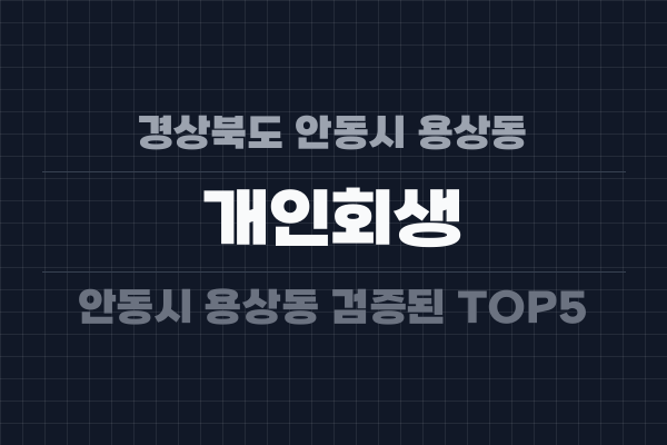 경상북도 안동시 용상동 개인회생