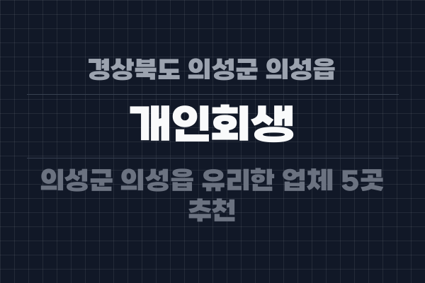 경상북도 의성군 의성읍 개인회생