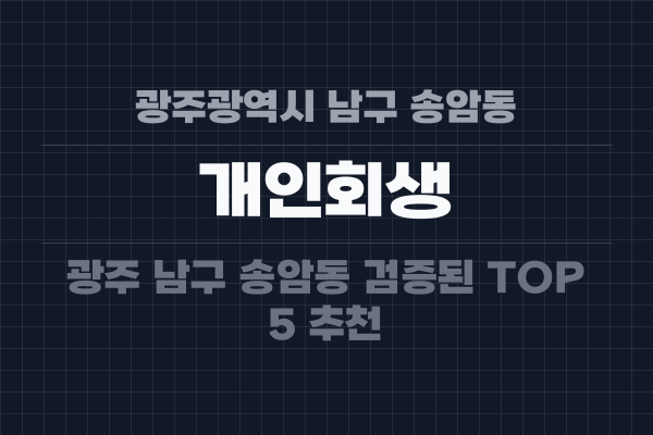 광주광역시 남구 송암동 개인회생