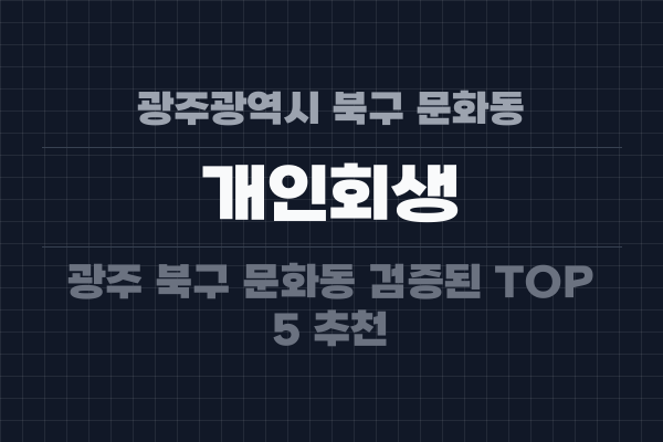 광주광역시 북구 문화동 개인회생