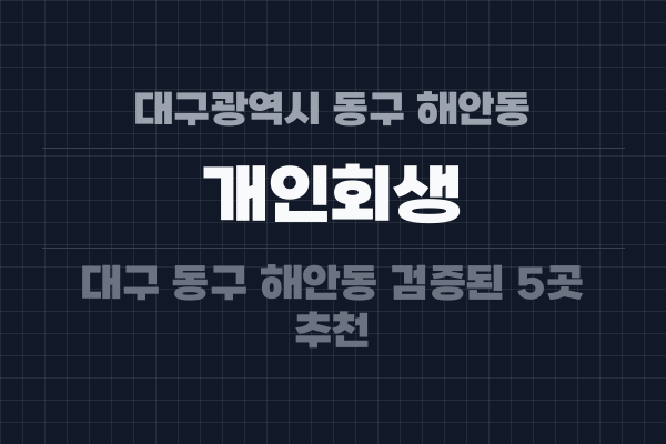 대구광역시 동구 해안동 개인회생