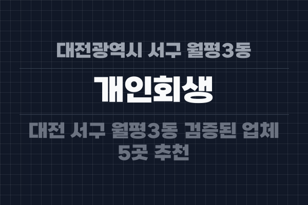 대전광역시 서구 월평3동 개인회생