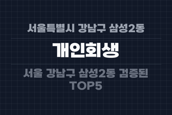 서울특별시 강남구 삼성2동 개인회생